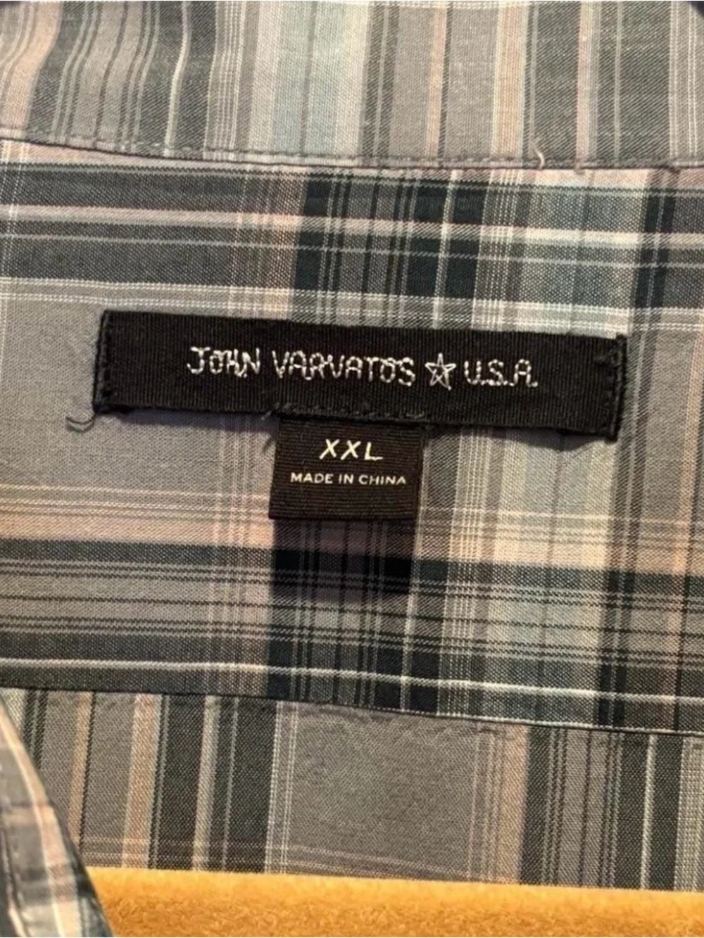 EUC! John Varvatos Men's Plaid Long-Sleeve Button-Up Shirt Gray/Taupe XX
